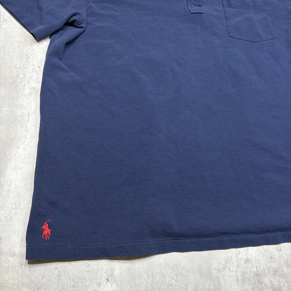 Polo Ralph Lauren Pocket Polo Shirt Mens XL Navy Blue Pony Logo Short Sleeve